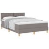 vidaXL Boxspringbed met matras met hoofdeinde Taupe 160 x 200 cm Stof