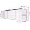 vidaXL Tuinhuis Lichtgrijs 191x810x198 cm Gegalvaniseerd Staal