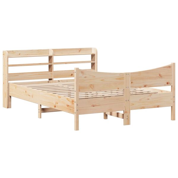 vidaXL Bedframe met hoofdbord massief grenenhout 120x190 cm