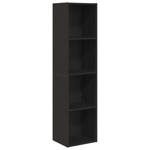 vidaXL Boekenkast Muurmontage Zwart Eiken 143 x 30 x 36 cm