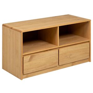 vidaXL Tv-meubel SAUDA 99x43x55 cm massief grenenhout eikenkleurig