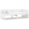 vidaXL Bedbank massief grenenhout wit 90x200 cm