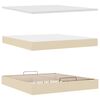 vidaXL Ottoman bed met matras 160x200cm stof crèmekleurig