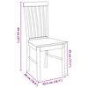 vidaXL Eetkamerstoelen met kussens 2 st massief hout rubber