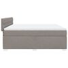 vidaXL Boxspring met matras stof taupe 180x200 cm
