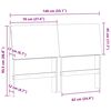vidaXL Gestoffeerd hoofdbord Donkergrijs 140 cm Massief grenenhout