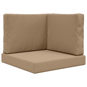 vidaXL Buiten bankkussen 3 pcs Taupe Polyester