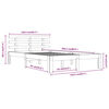 vidaXL Bedframe massief hout wit 140x200 cm