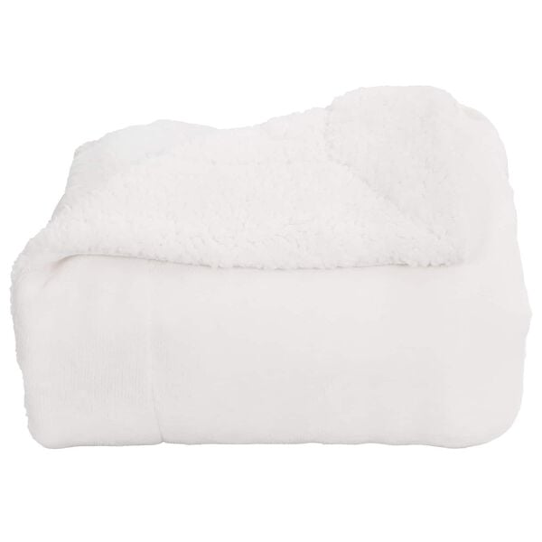 vidaXL Gooi Deken Wit 220 x 240 cm Fleece