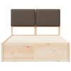 vidaXL Bedframe met Gevoerd Hoofdgedeelte Taupe 120 x 200 cm