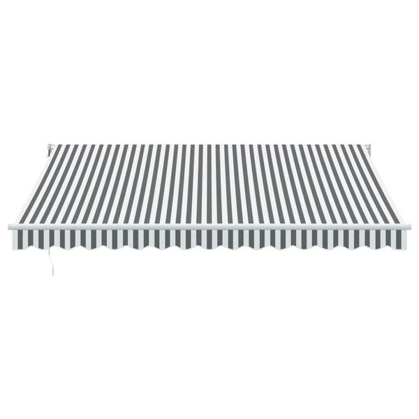 vidaXL Luifel uittrekbaar 4x3 m stof en aluminium antraciet en wit