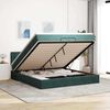 vidaXL Ottoman bed met matras 180x200 cm fluweel donkergroen