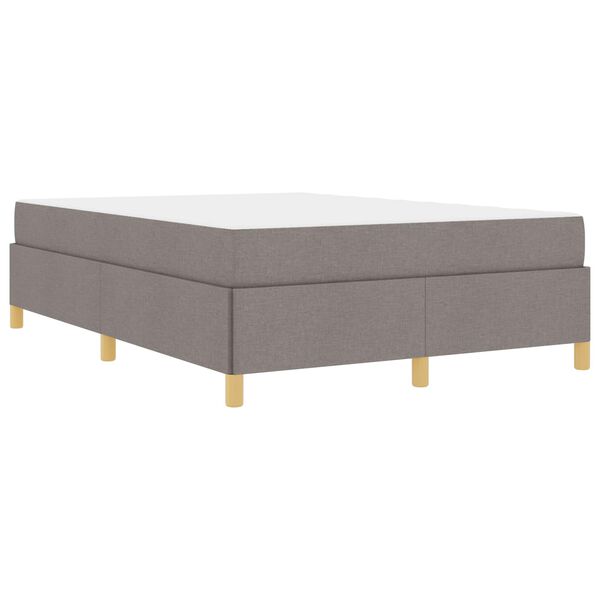 vidaXL Bedframe met matras Taupe 160 x 200 cm Stof
