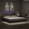 vidaXL Bedframe "Viana" met LED zonder matras cappuccino 200x200 cm