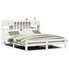 vidaXL Bed met boekenkast zonder matras grenenhout wasbruin 75x190 cm