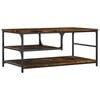 vidaXL Salontafel 90x49x40 cm bewerkt hout gerookt eikenkleurig
