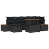 vidaXL Tuin Sofa Set 7 st Zwart poly rattan