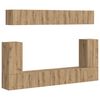 vidaXL Tv-meubelset Wandgemonteerd 5 pcs Artisan Eiken Bewerkt hout