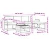 vidaXL Buiten bankenset 6 pcs Natuurlijk en Beige Massief Acaciahout