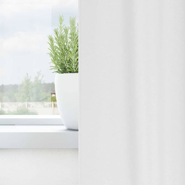 vidaXL Zwart-out Gordijnen met Ringen 2 pcs Helder wit 140 x 140 cm