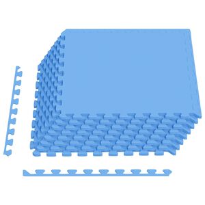 vidaXL Zwembad Grondmat 24 st Blauw 8,64 m&sup2; EVA Schuim
