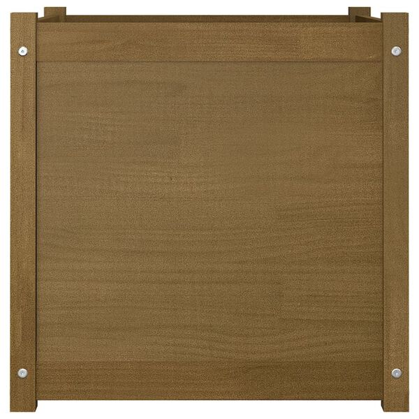 vidaXL Plantenbak 60x60x60 cm massief grenenhout honingbruin