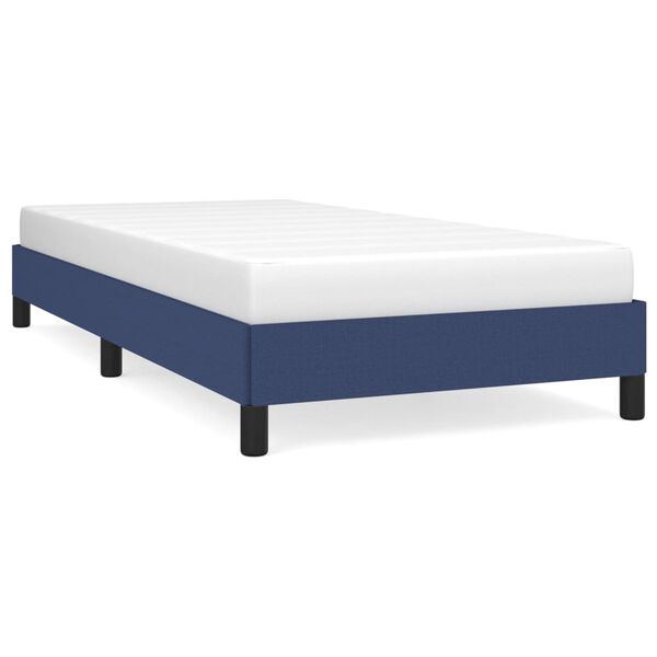 vidaXL Bedframe zonder matras 100x200 cm stof blauw