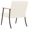 vidaXL Fauteuil Cr&egrave;me 59 x 75 x 78 cm Krullend Wol-achtig Stof