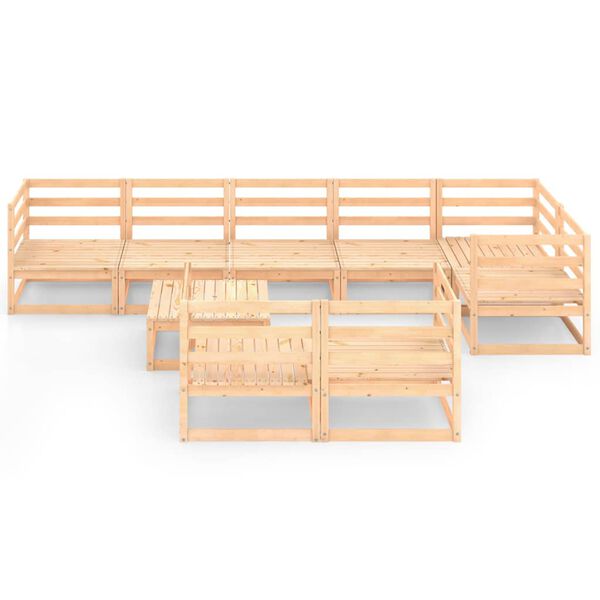 vidaXL 9-delige Loungeset massief grenenhout