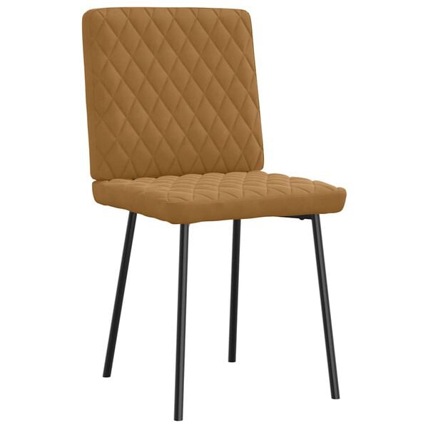 vidaXL Eetkamerstoelen 2 st fluweel bruin