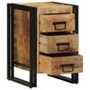 vidaXL Nachtkastje met lade Bruin 40 x 40 x 59 cm Massief Mango Hout