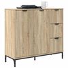 vidaXL Dressoir met lade Sonoma Eiken 89,5 x 33 x 82 cm Bewerkt hout