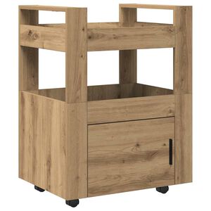 vidaXL Keuken Trolley artisanaal eikenkleurig 60 x 45 x 80 cm