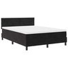vidaXL Boxspringbed met matras Zwart 140 x 200 cm Fluweel