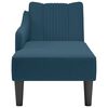 vidaXL Chaise longue met rechterarmleuning fluweel blauw
