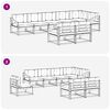 vidaXL Buiten bankenset met kussen 8 pcs Natuurlijk en Beige