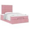 vidaXL Ottoman bed met matrassen 120x200cm fluweel roze