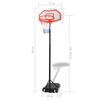 vidaXL Verplaatsbare basketbalring 250 cm