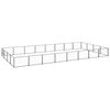 vidaXL Hondenkennel 32 m&sup2; staal zwart