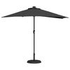 vidaXL Tuinparasol Zwart 294 x 150 x 224 cm Polyester en staal