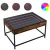 vidaXL Salontafel met Infinity LED 70x50x41 cm gerookt eikenkleurig