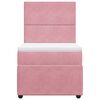 vidaXL Boxspring met matras fluweel roze 80x200 cm