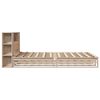 vidaXL Bed met boekenkast zonder matras massief hout 150x200 cm