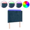 vidaXL Hoofdbord LED 83x16x118/128 cm fluweel donkerblauw
