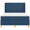 vidaXL Boxspringbed met matras met hoofdeinde Blauw 140 x 190 cm Stof