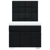 vidaXL Boxspring met matras stof zwart 100x200 cm