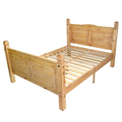 vidaXL Bed met matras Mexicaans grenenhout Corona-stijl 160x200 cm