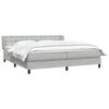 vidaXL Boxspring met matrassen fluweel lichtgrijs 180x210 cm