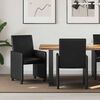 vidaXL Dining Stoelen met Wielen 2 pcs Zwart 57 x 66 x 94 cm Kunstleer