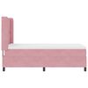 vidaXL LED Boxspring Bed met Matras Geruit Roze 90 x 190 cm Fluweel